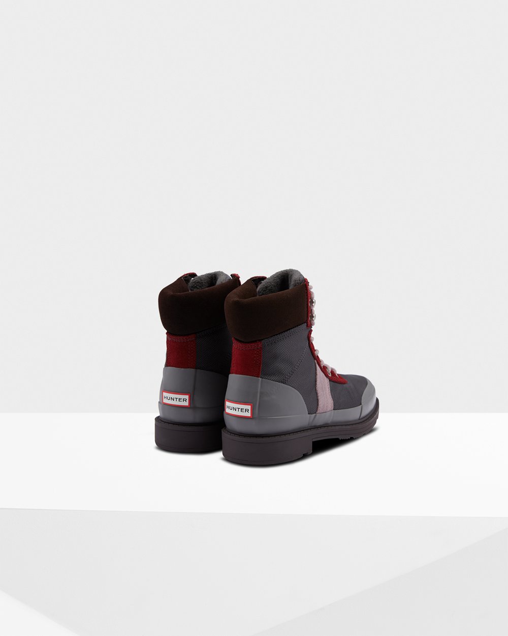 Botines Original Insulated Commando Hunter Mujer - Grises Oscuro/Marrom/Grises Rojos - 729413RFV